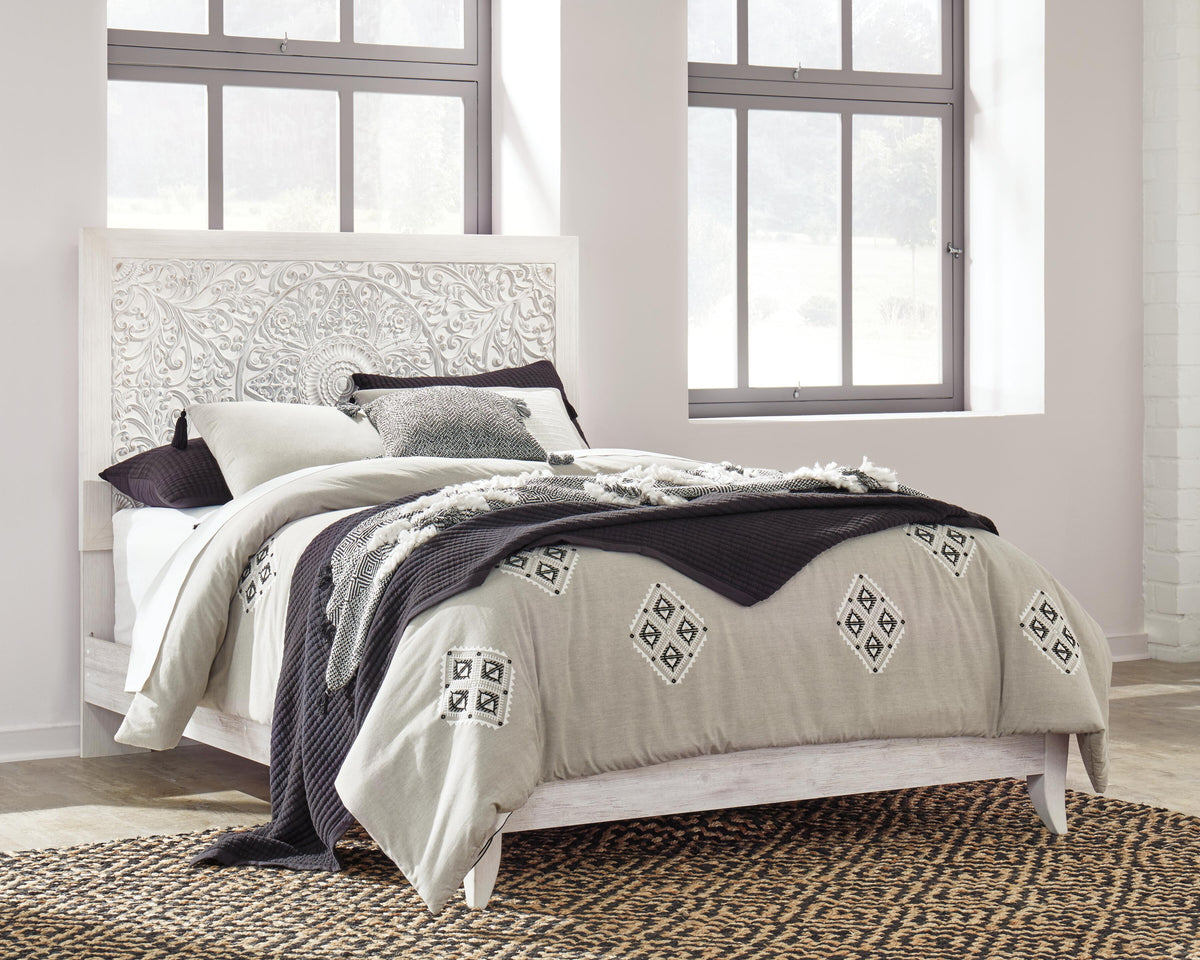 Paxberry Panel Bed, Dresser and Chest - Whitewash  (B181-SI) - Image 16