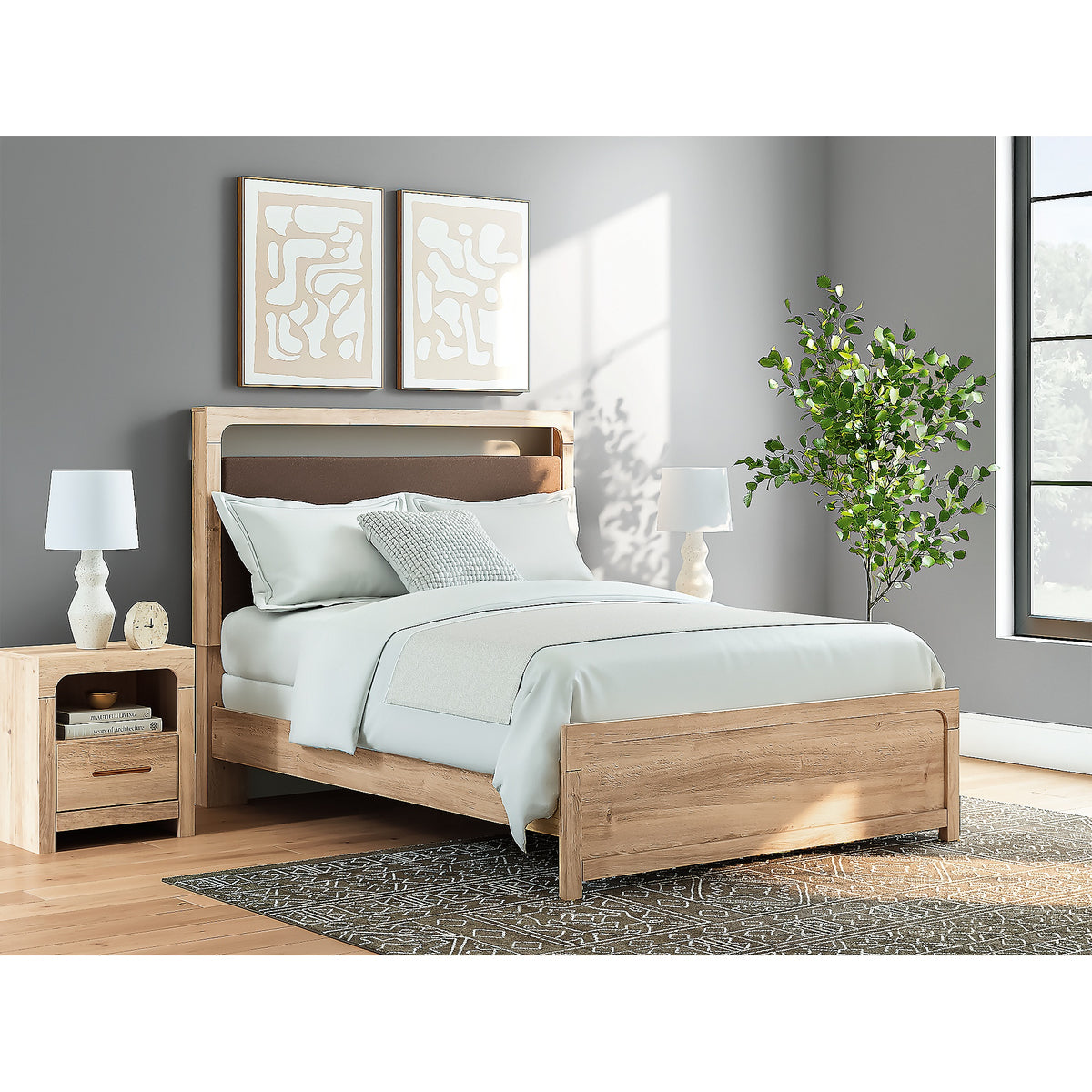 Kinlanni Queen Panel Bed, Dresser, Mirror and Nightstand (PCB1360-SI) - Image 25