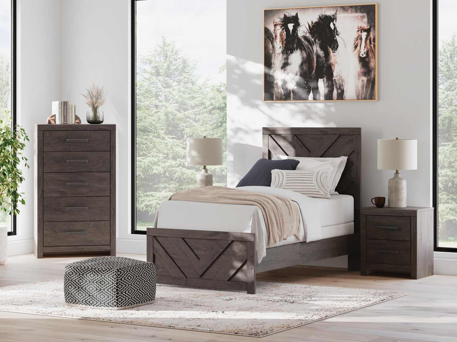 Prendonea Panel Bed (Youth) - Charcoal  (B3789-SI) - Image 10