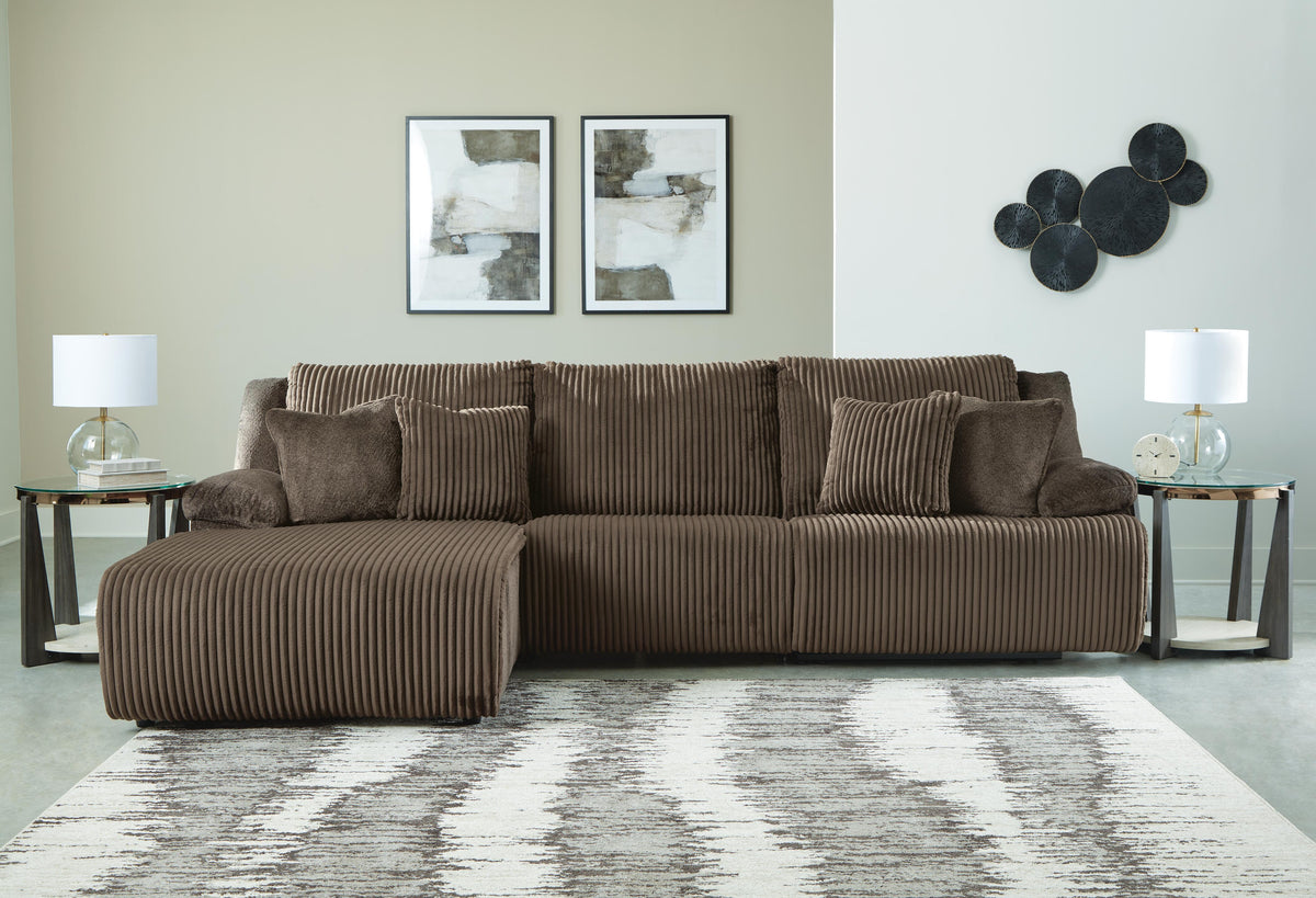 Top Tier 3-Piece Reclining Sectional Sofa Chaise (92705-SI) - Image 2