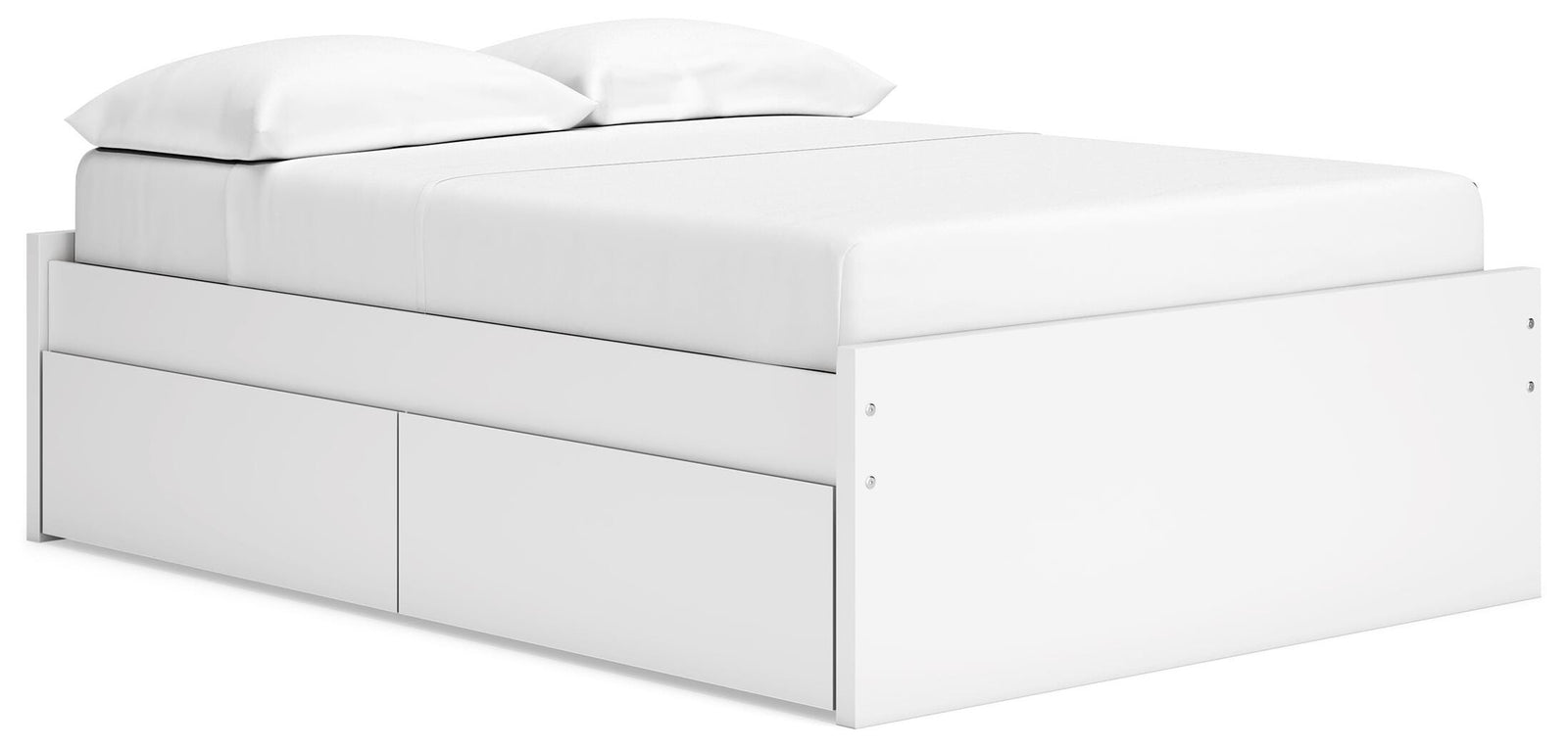 Onita Platform Bed with 1 Side Storage (Youth) - White  (EB9630-SI)