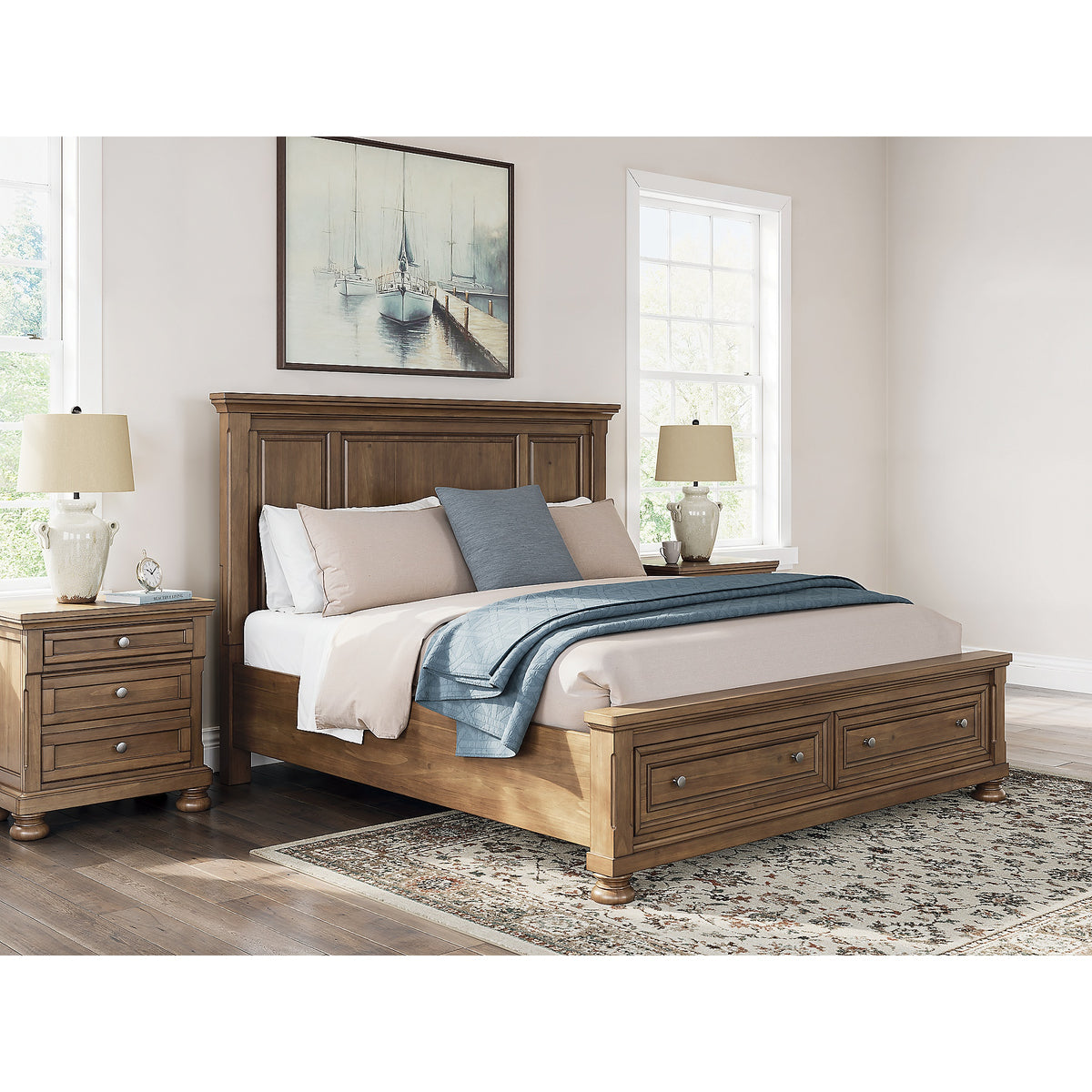 Feddinger Queen Sleigh Bed, Dresser, Mirror, Chest and Nightstand (PCB779-SI) - Image 37