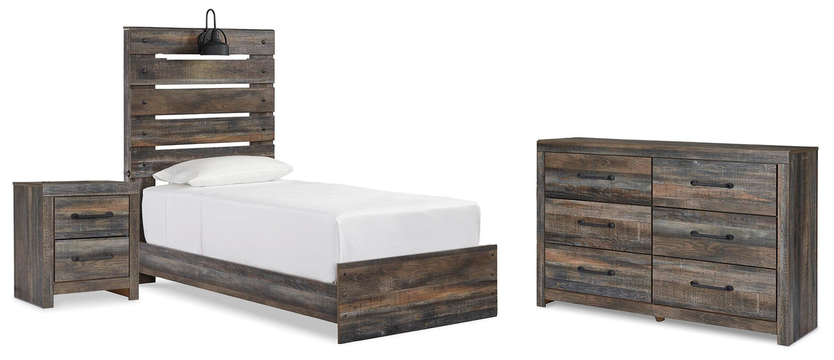 Drystan Panel Bed, Dresser and Nightstand - Multi  (B211-SI)