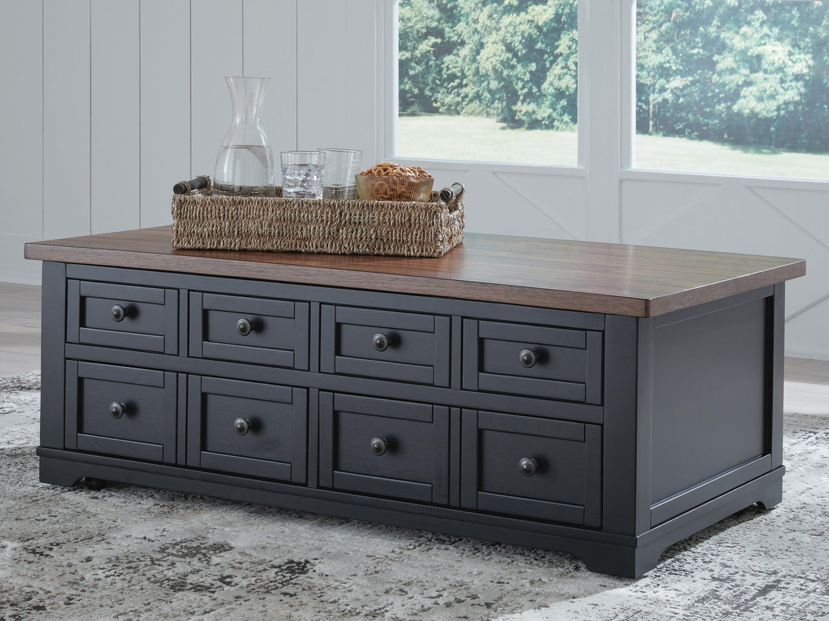 Wildenauer Lift-Top Coffee Table - Brown/Black  (T664-SI) - Image 2
