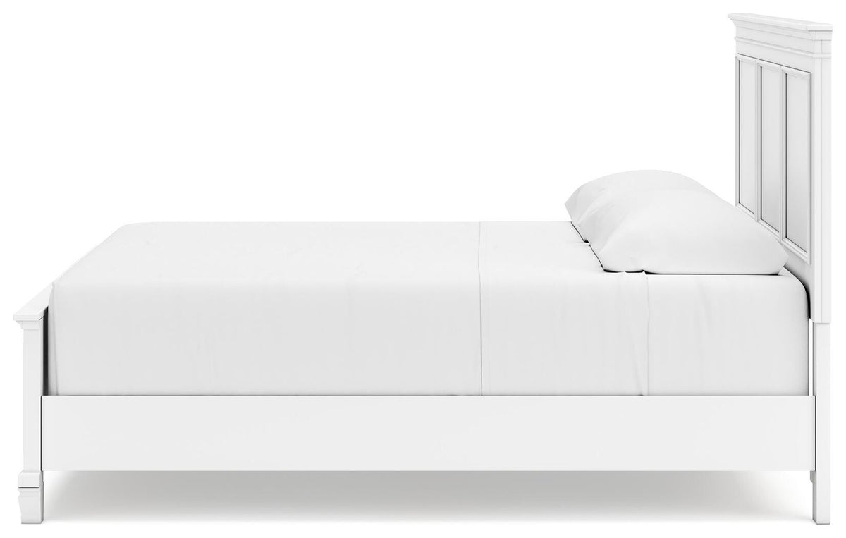 Fortman Panel Bed, Dresser, Mirror, Chest and 2 Nightstands - White  (B680-SI) - Image 21