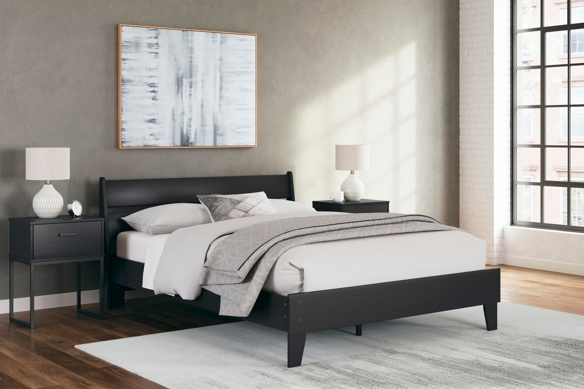 Socalle Panel Platform Bed - Black  (EB1865-SI) - Image 8