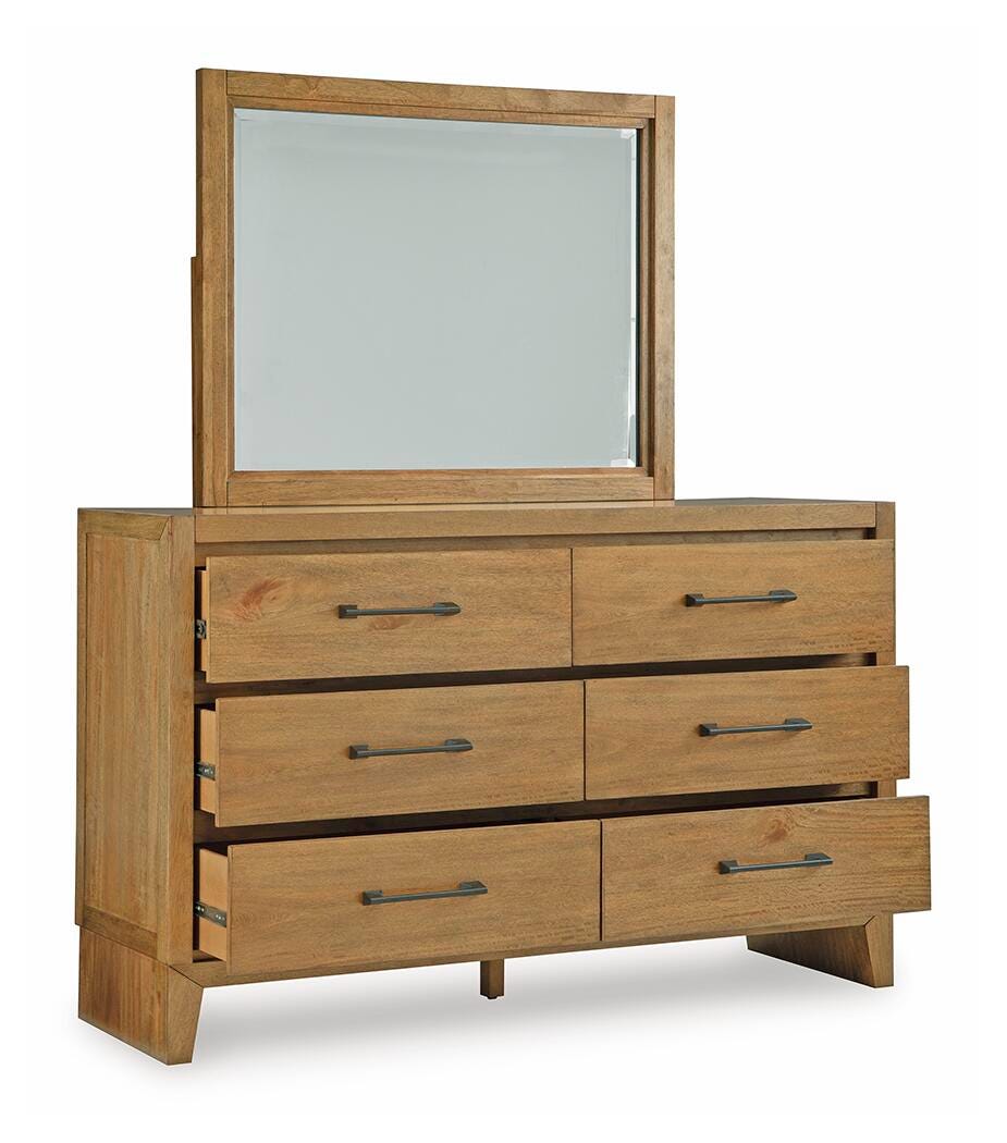 Sherbana Panel Bed, Dresser and Mirror (B833-SI) - Image 3