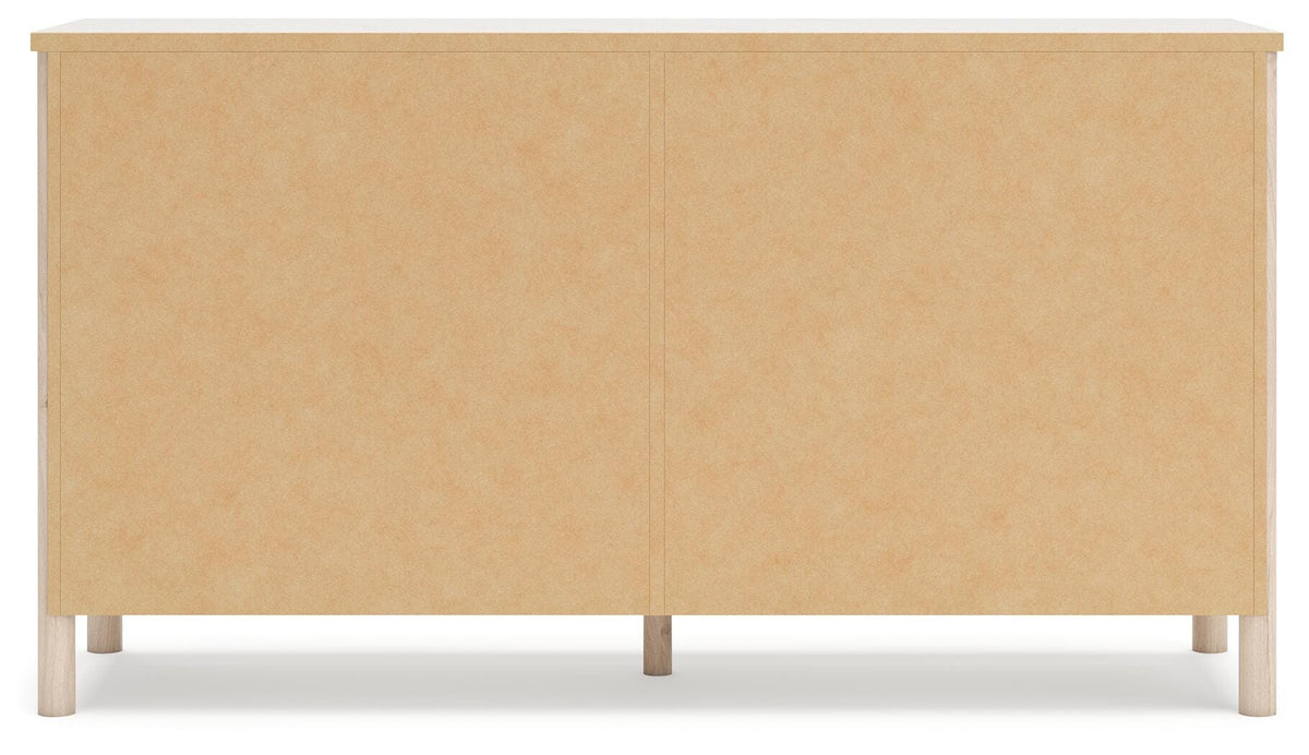 Cadmori Upholstered Panel Bed, Dresser and Nightstand - Two-tone  (B2615-SI) - Image 6