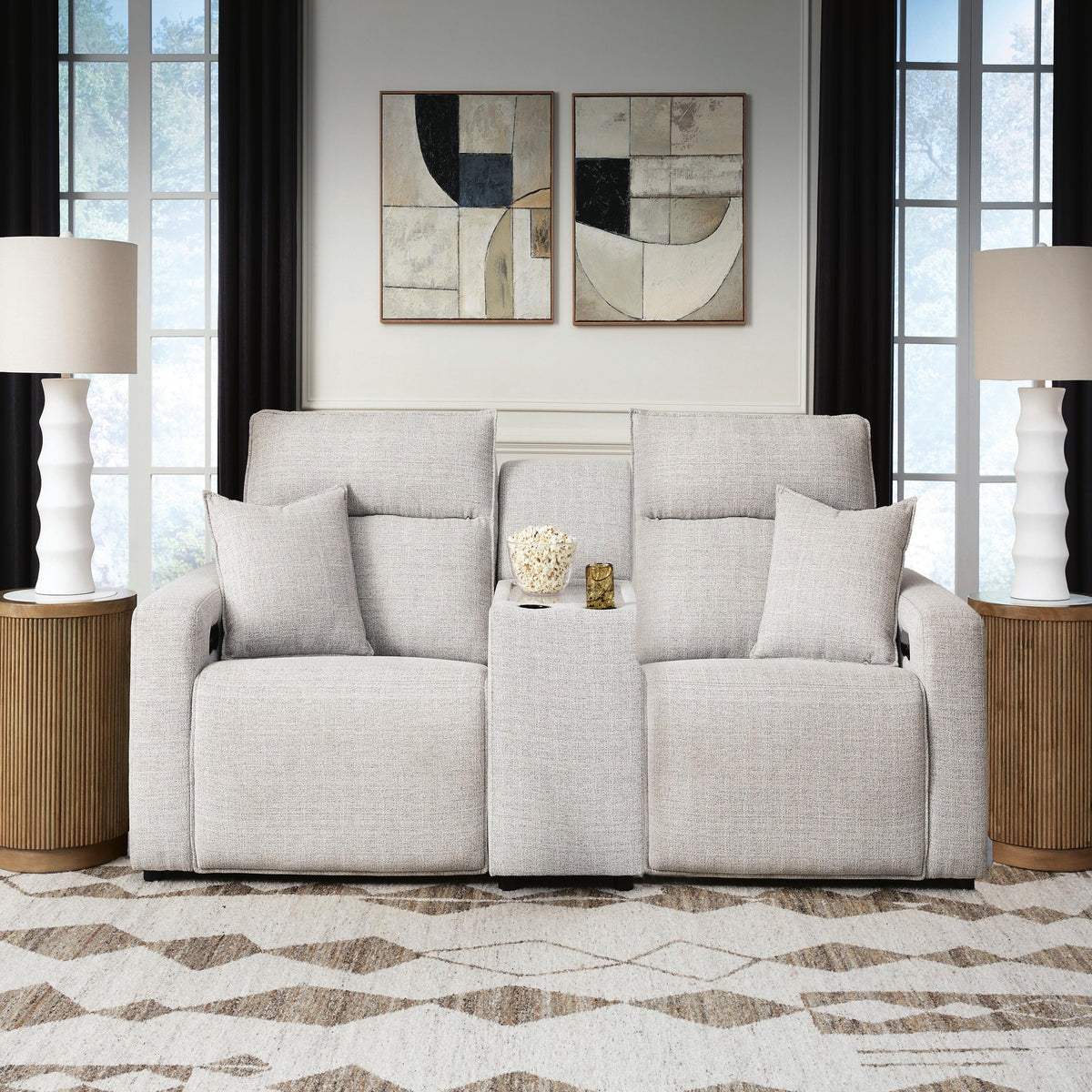 Modmax II 3-Piece Power Reclining Sectional with Console (65907-SI)