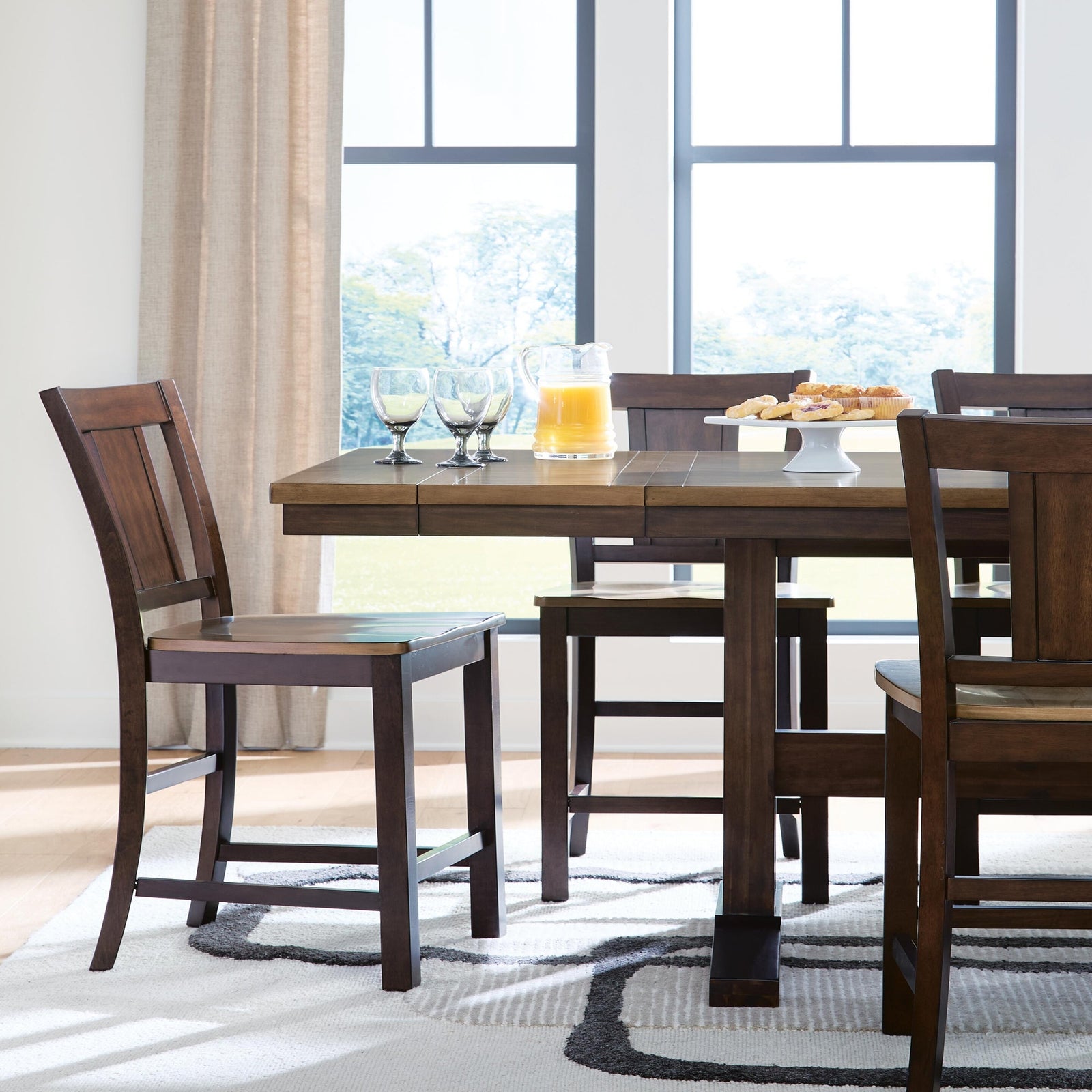 Rylandeen Counter Height Extension Dining Table and 8 Barstools (PCD651-SI) - Image 13