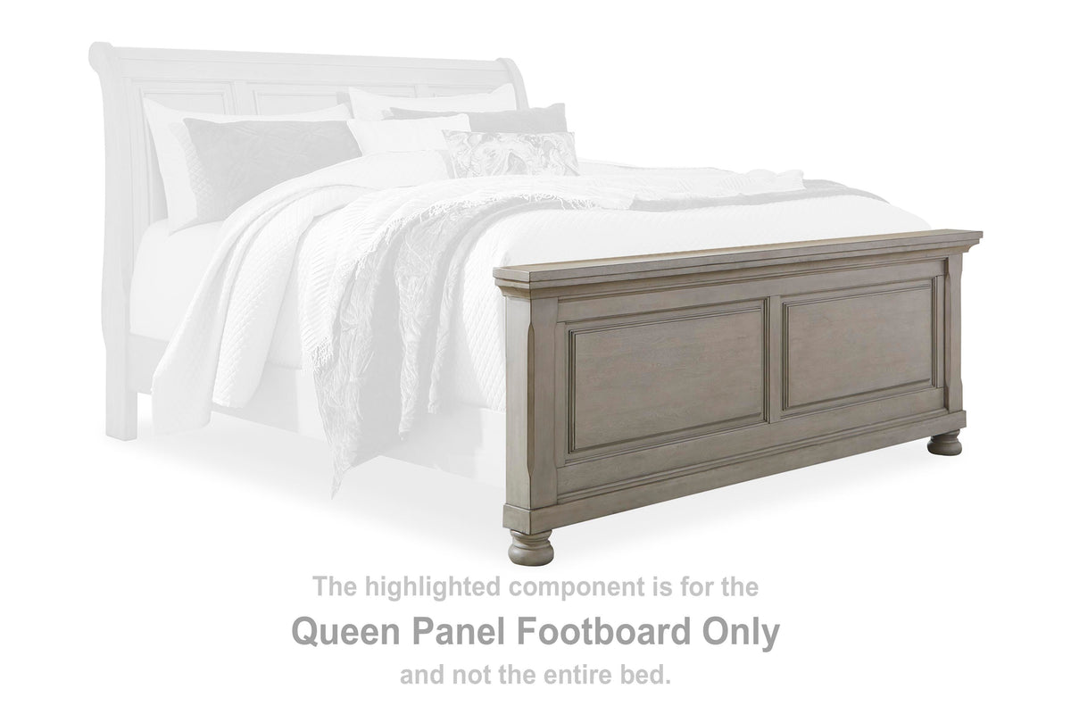 Lettner Panel Footboard - Light Gray  (B733-SI)