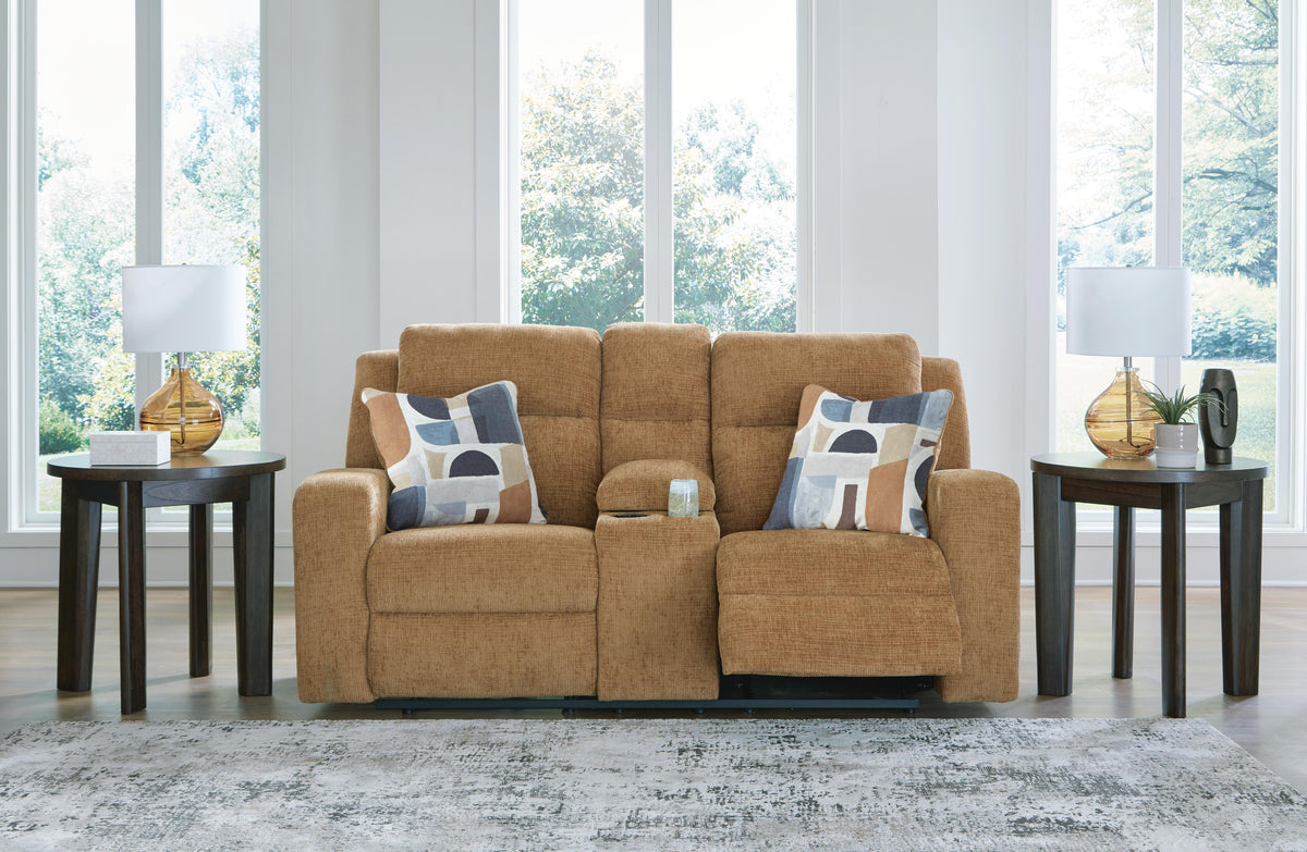 Kanlow Reclining Loveseat with Console (38605-SI) - Image 21