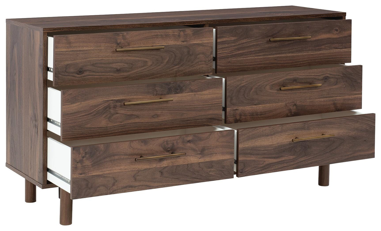 Calverson Panel Platform Bed with Dresser and Nightstand - Mocha  (EB3660-SI) - Image 4