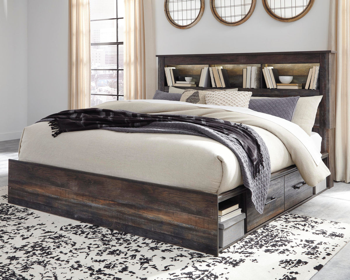 Drystan Bookcase Bed with 2 Storage Drawers - Multi  (B211-SI) - Image 2