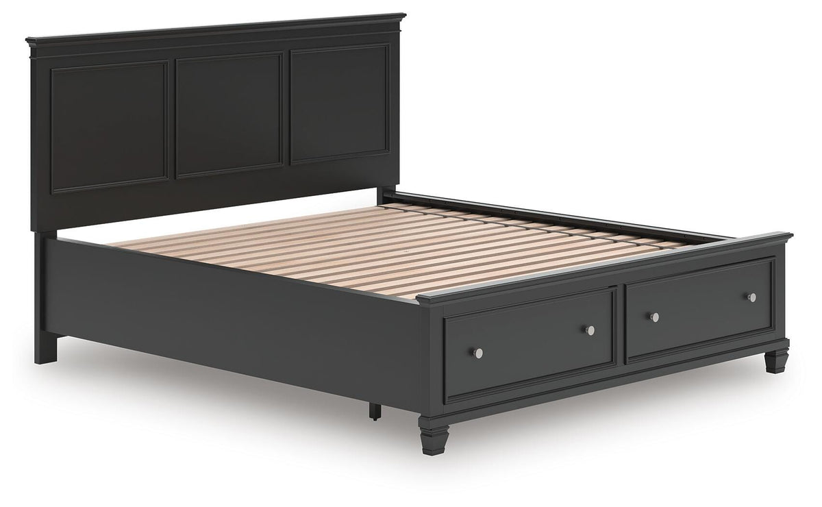 Lanolee Panel Storage Bed - Black  (B687-SI) - Image 3