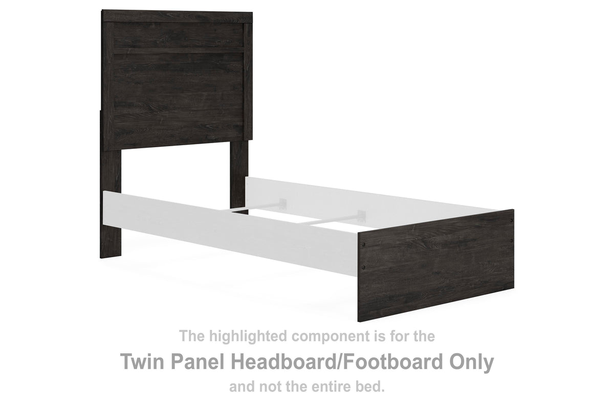 Belachime Panel Headboard/Footboard (Youth) - Charcoal  (B2589-SI)
