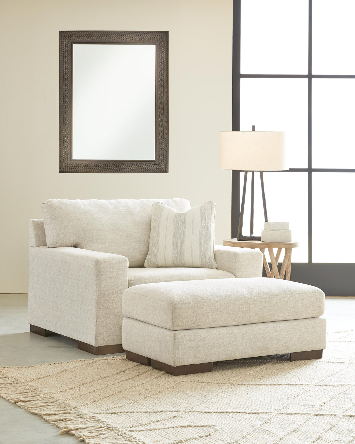 Maggie Oversized Chair and Ottoman (52003-SI) - Image 5