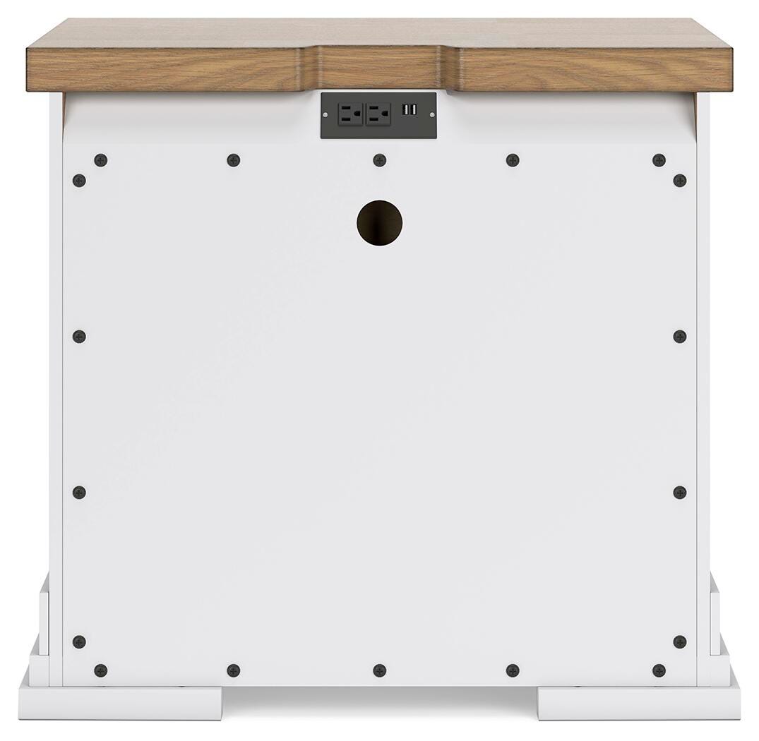 Ashbryn Nightstand - White/Natural  (B844-SI) - Image 5