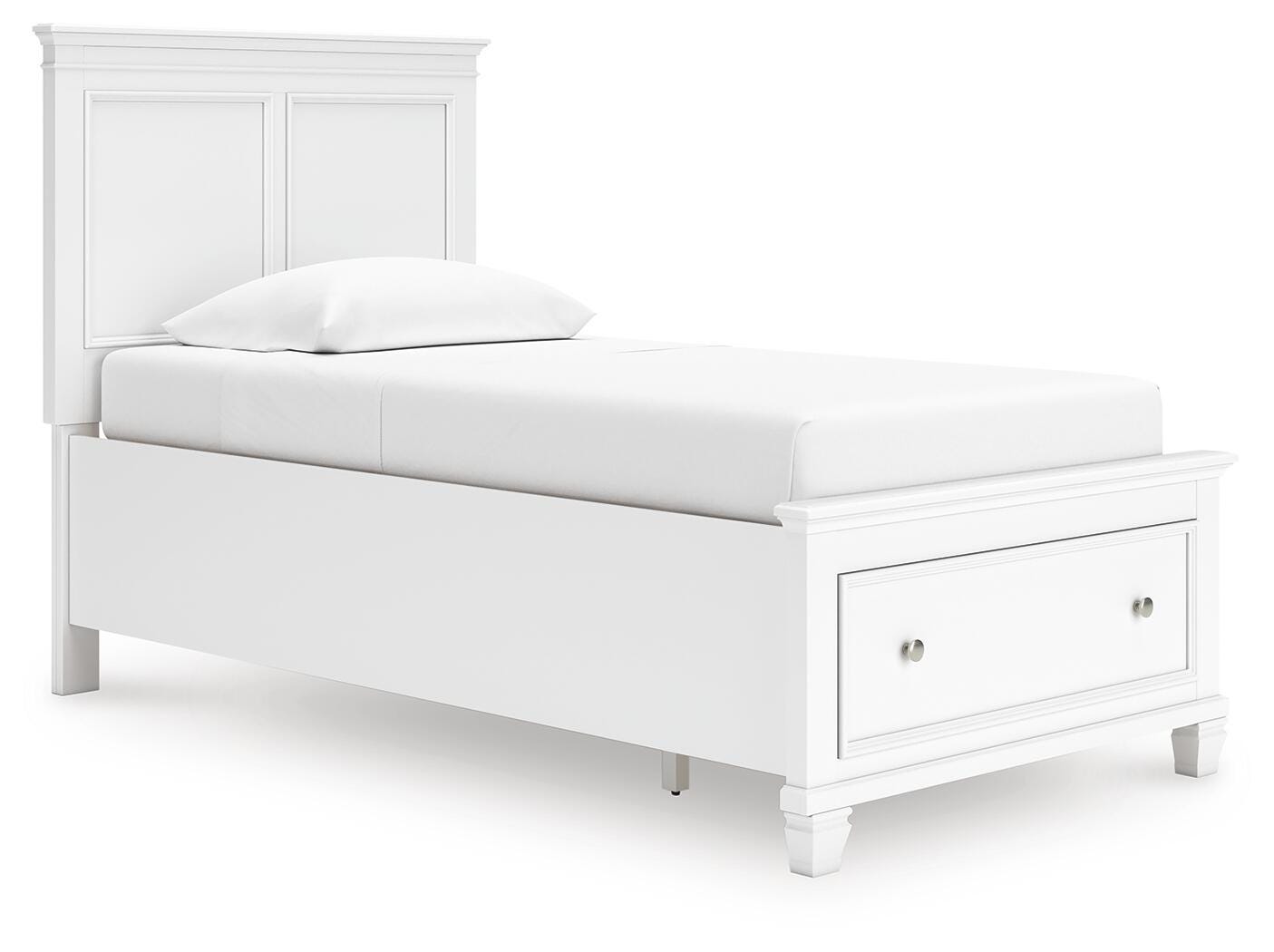 Fortman Panel Storage Bed (Youth) - White  (B680-SI)