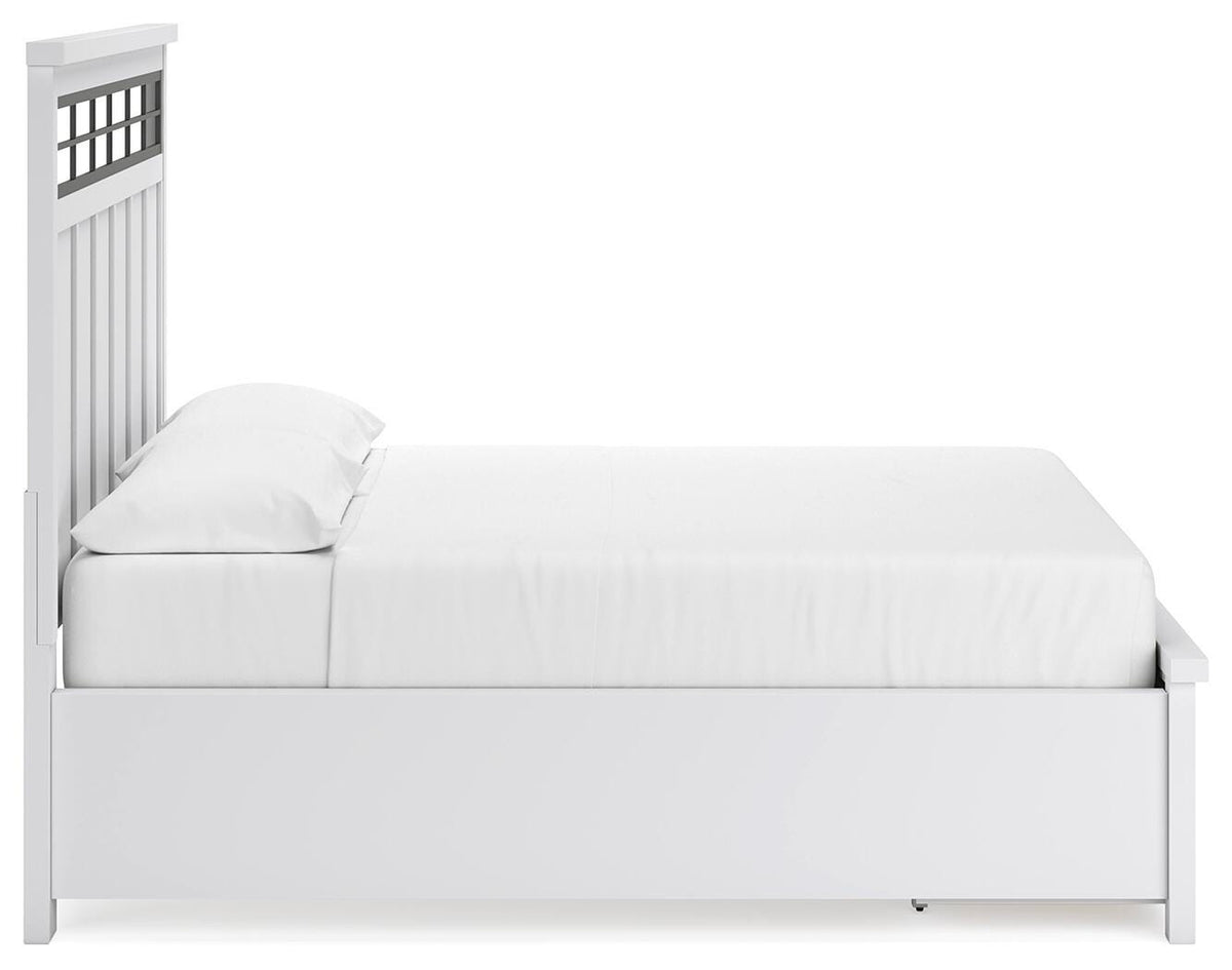 Ashbryn Panel Storage Bed - White/Natural  (B844-SI) - Image 7