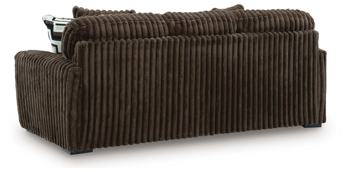 Midnight-Madness Sofa, Loveseat and Oversized Accent Ottoman (98104-SI) - Image 4