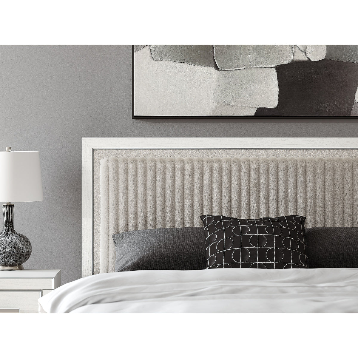 Zuraleus King Upholstered Panel Platform Storage Bed (PCB3381-SI) - Image 7