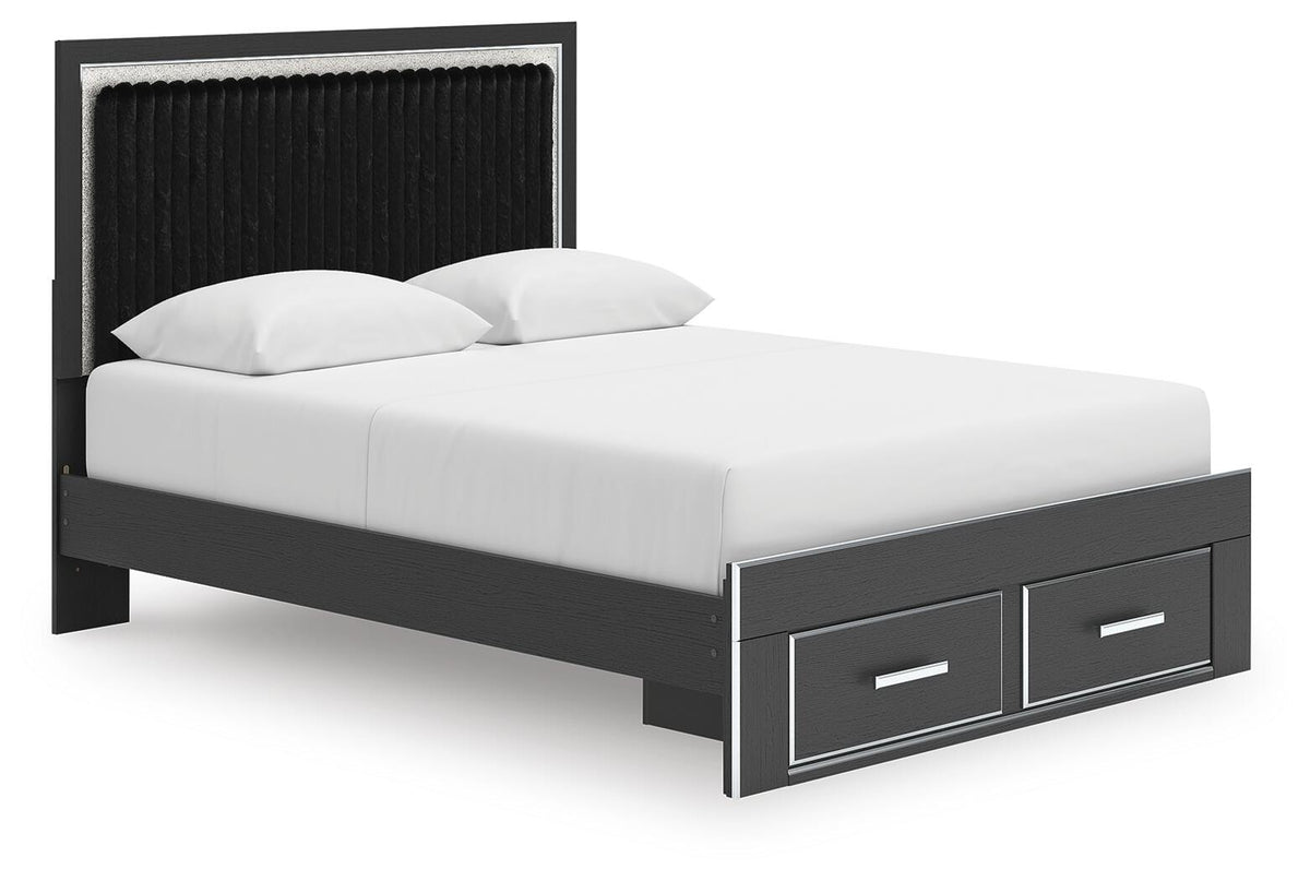 Zuraleus Queen Upholstered Panel Platform Storage Bed (PCB3380-SI)