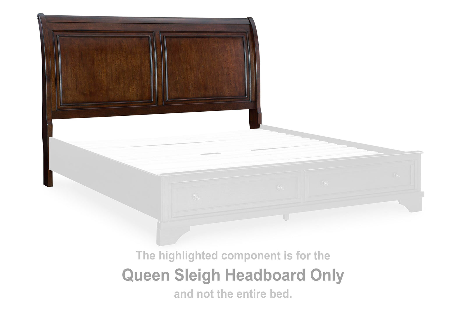 Trellington Sleigh Headboard - Brown  (B716-SI)