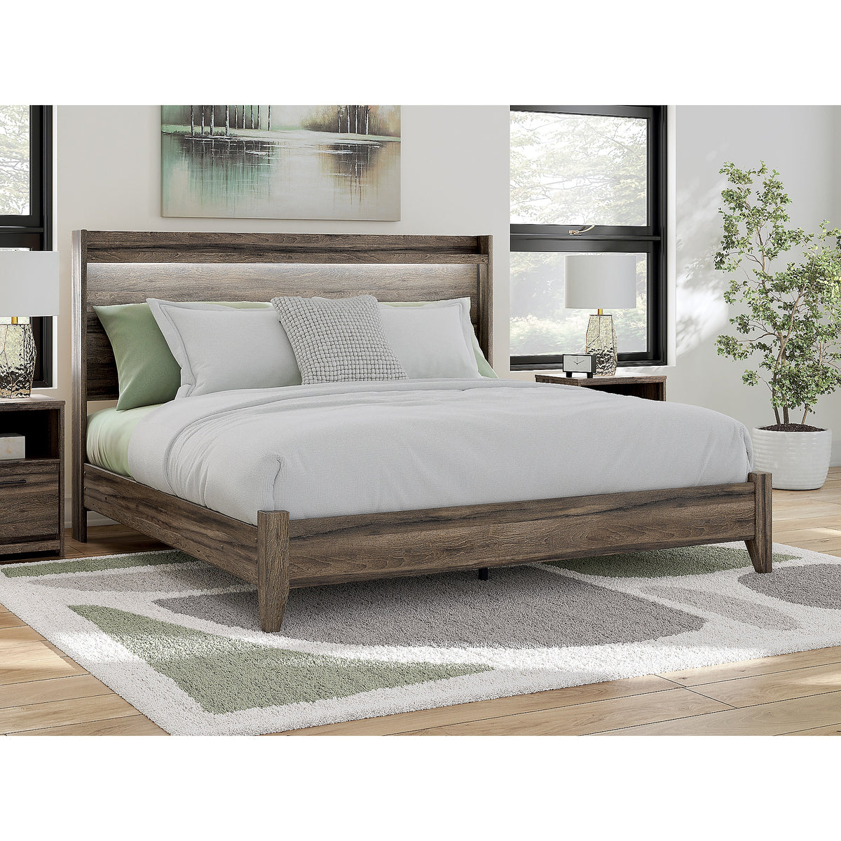 Elbrim King Panel Bed (PCB2005-SI) - Image 8