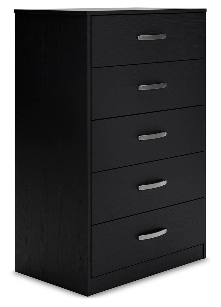 Finch Chest of Drawers - Black  (EB3392-SI)