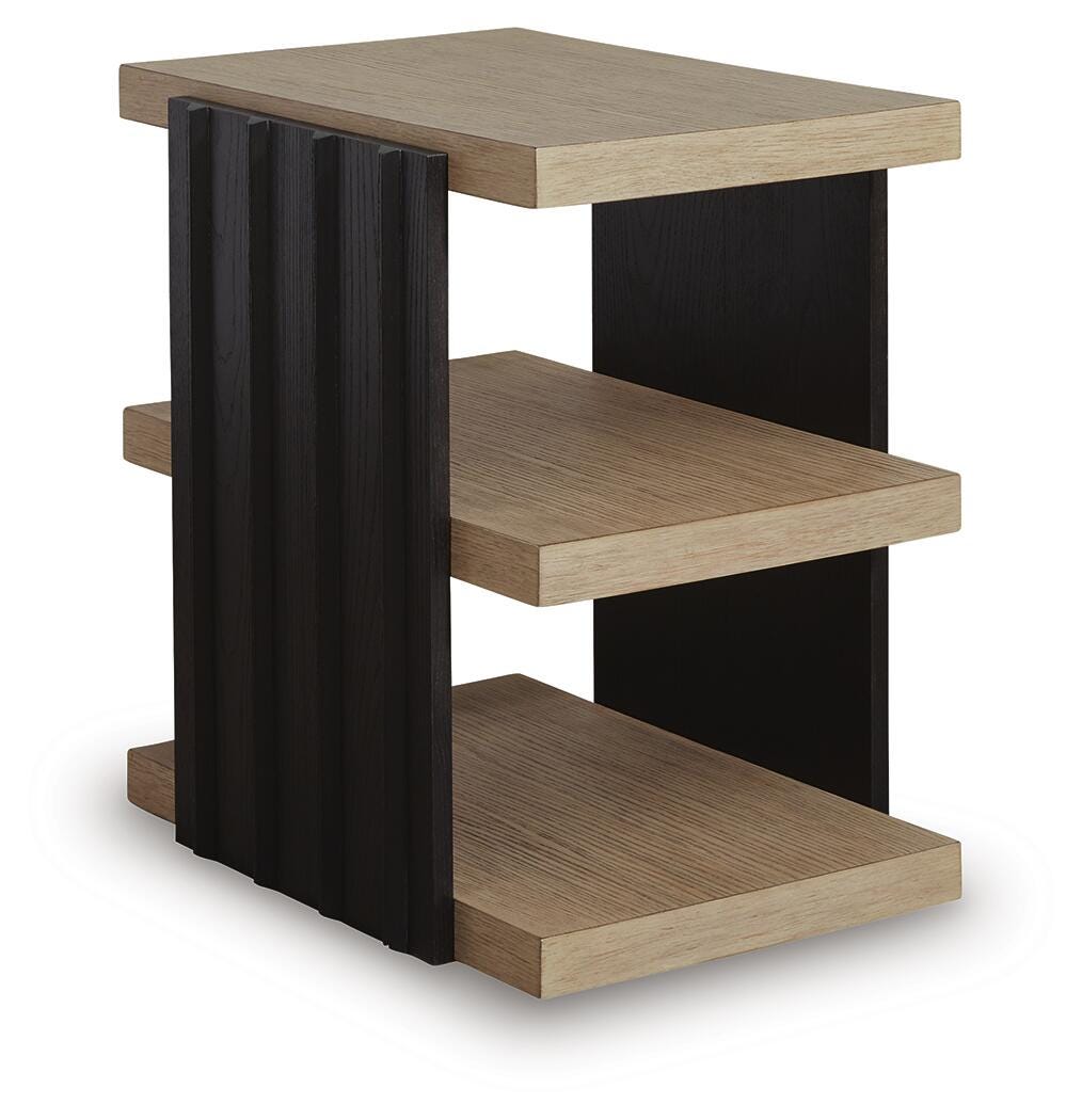Rylandyn End Table - Black/Light Brown  (T721-SI)