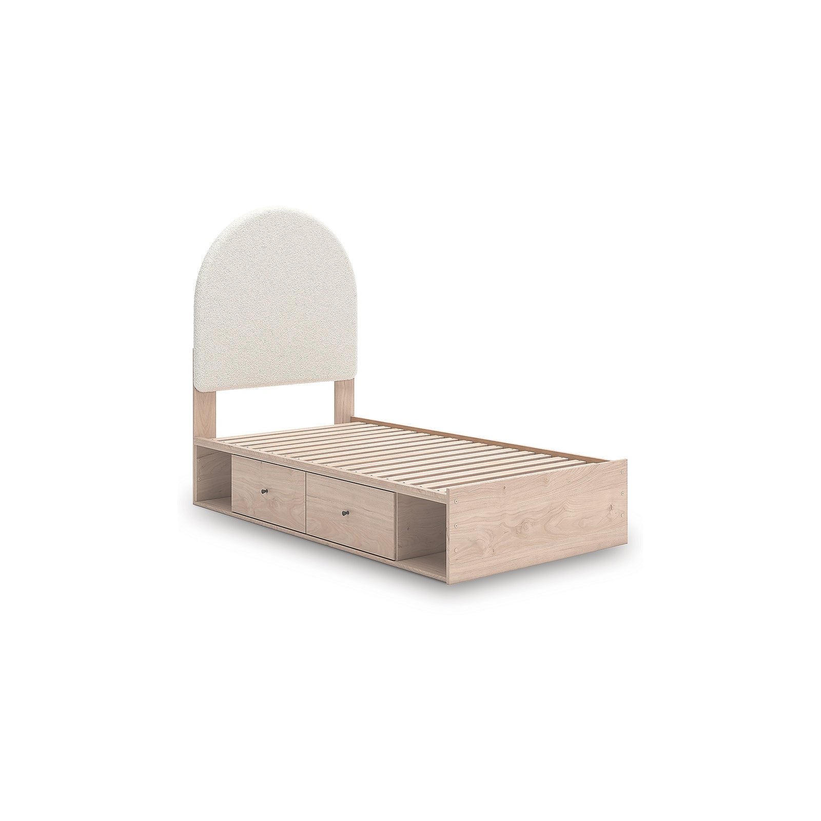 Arloster Twin Upholstered Panel Bed with Storage (PCB1566-SI) - Image 3