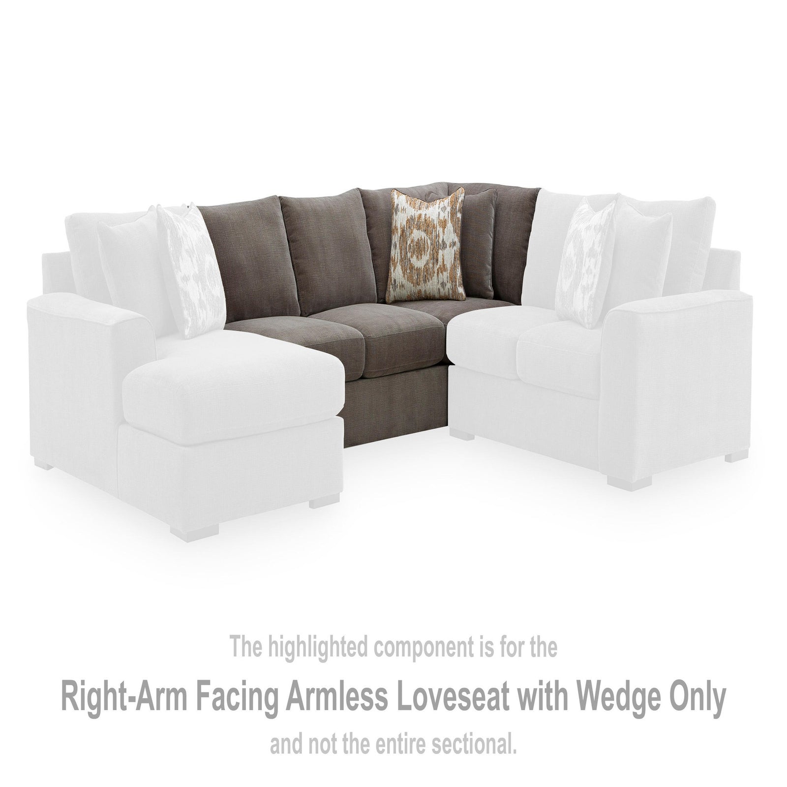 Larson Levee Left-Arm Facing Armless Loveseat with Wedge (PC86205-SI) - Image 18
