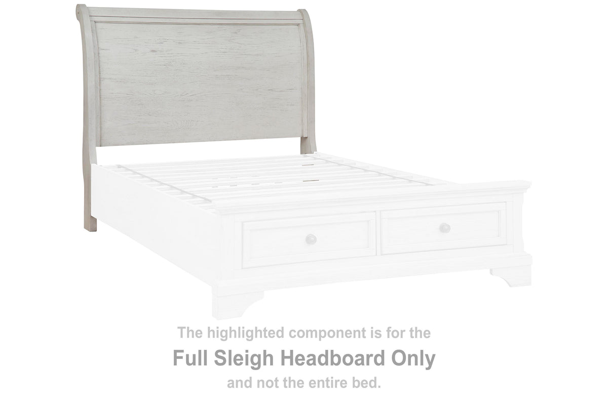 Robbinsdale Sleigh Headboard - Antique White  (B742-SI) - Image 6