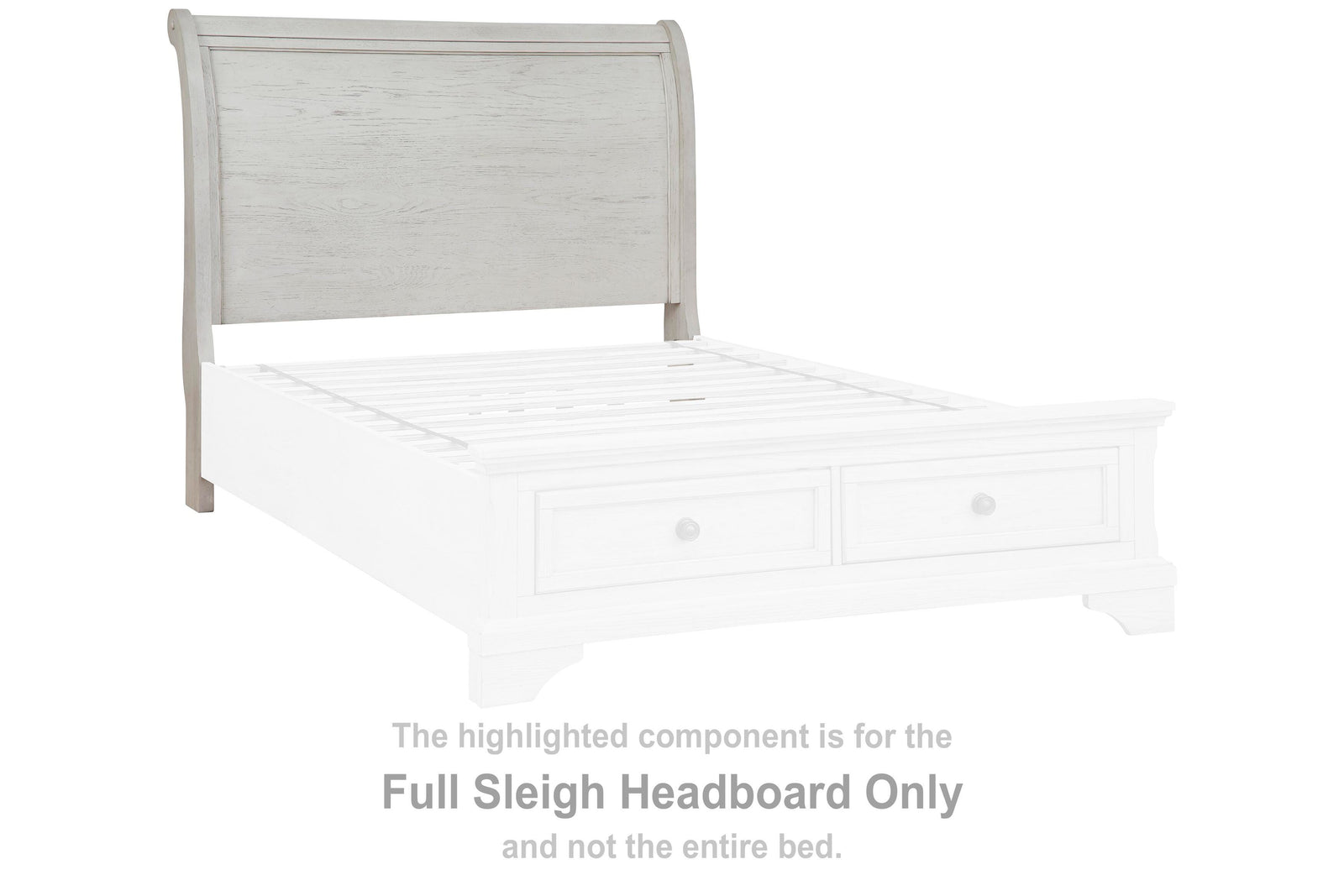 Robbinsdale Sleigh Headboard - Antique White  (B742-SI) - Image 6