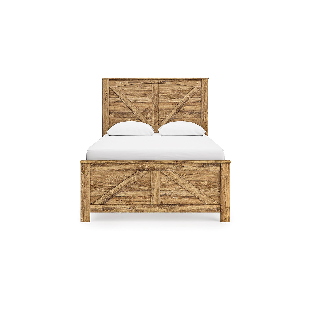 Maystonna Queen Crossbuck Panel Bed, Dresser and Mirror (PCB1580-SI) - Image 9