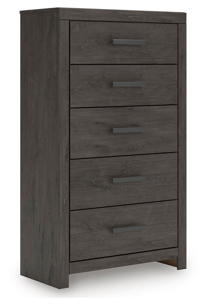 Prendonea Chest of Drawers - Charcoal  (B3789-SI) - Image 2