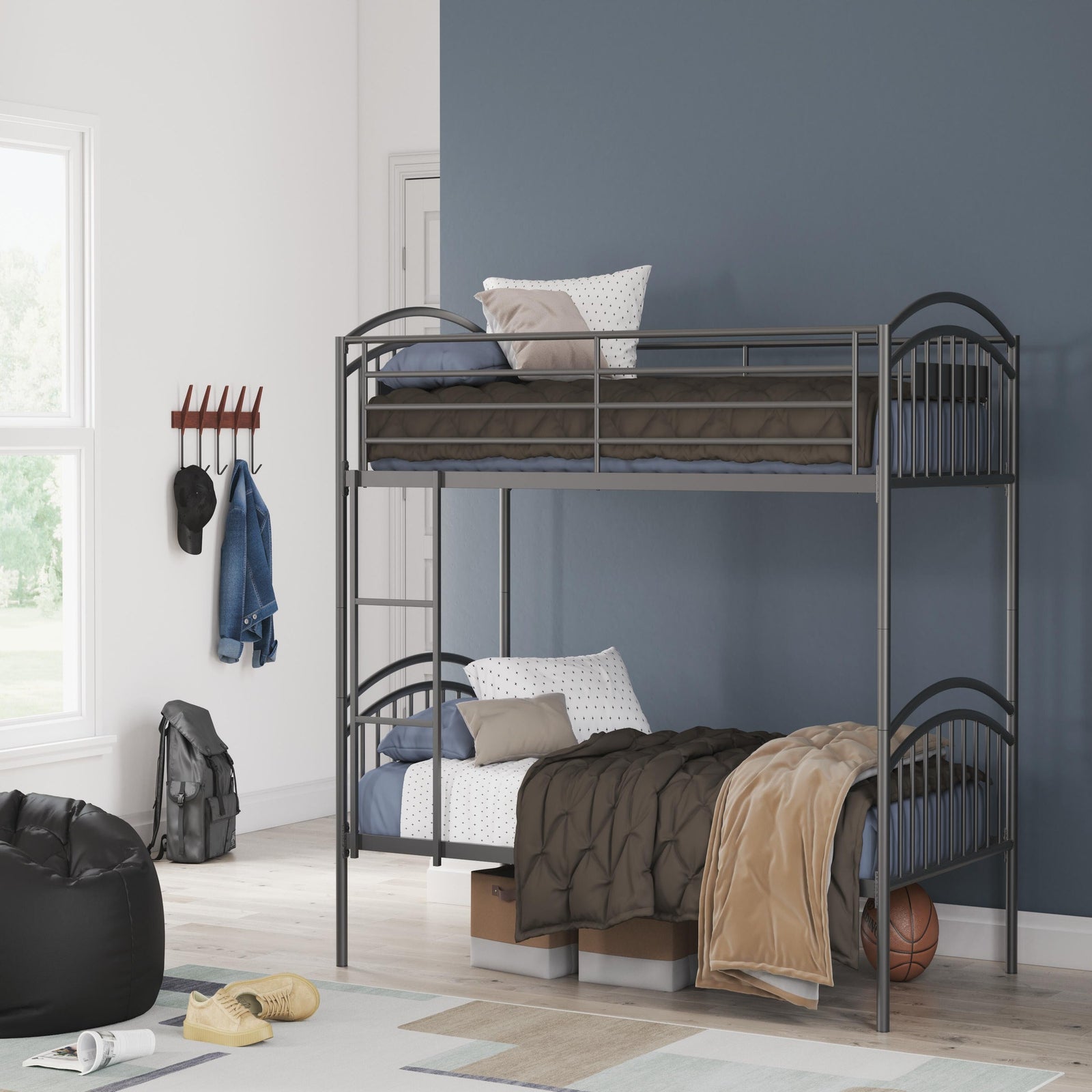 Lanceburg Twin over Twin Bunk Bed and 2 Mattresses (PCB400-SI) - Image 7