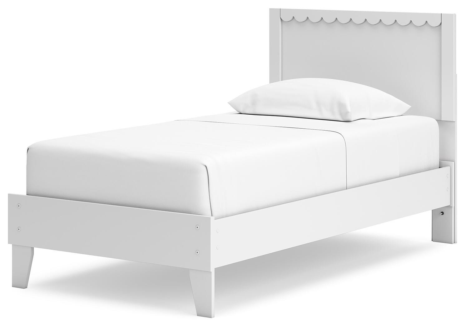 Hallityn Panel Platform Bed (Youth) - White  (EB1810-SI) - Image 3