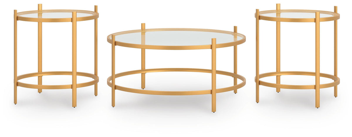 Pearlox Table (Set of 3) - Gold  (T173-SI)