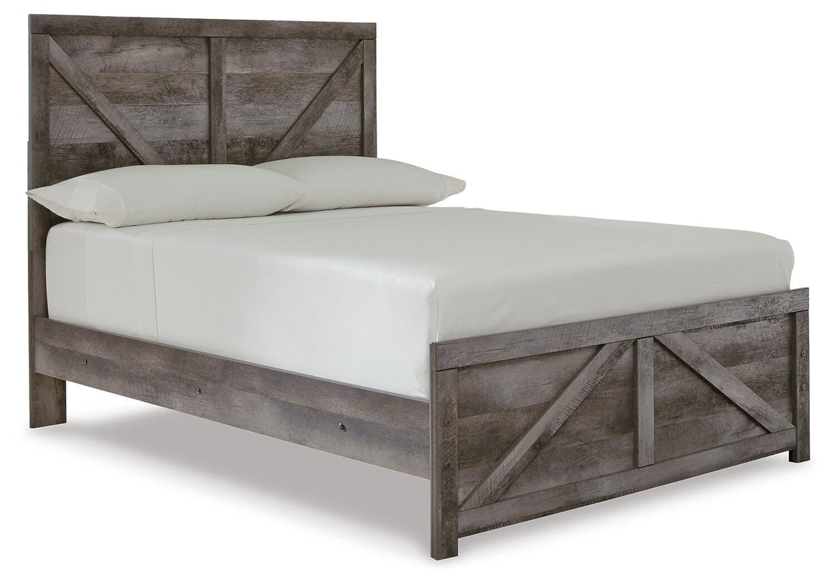 Wynnlow Crossbuck Panel Bed (Youth) - Gray  (B440-SI)