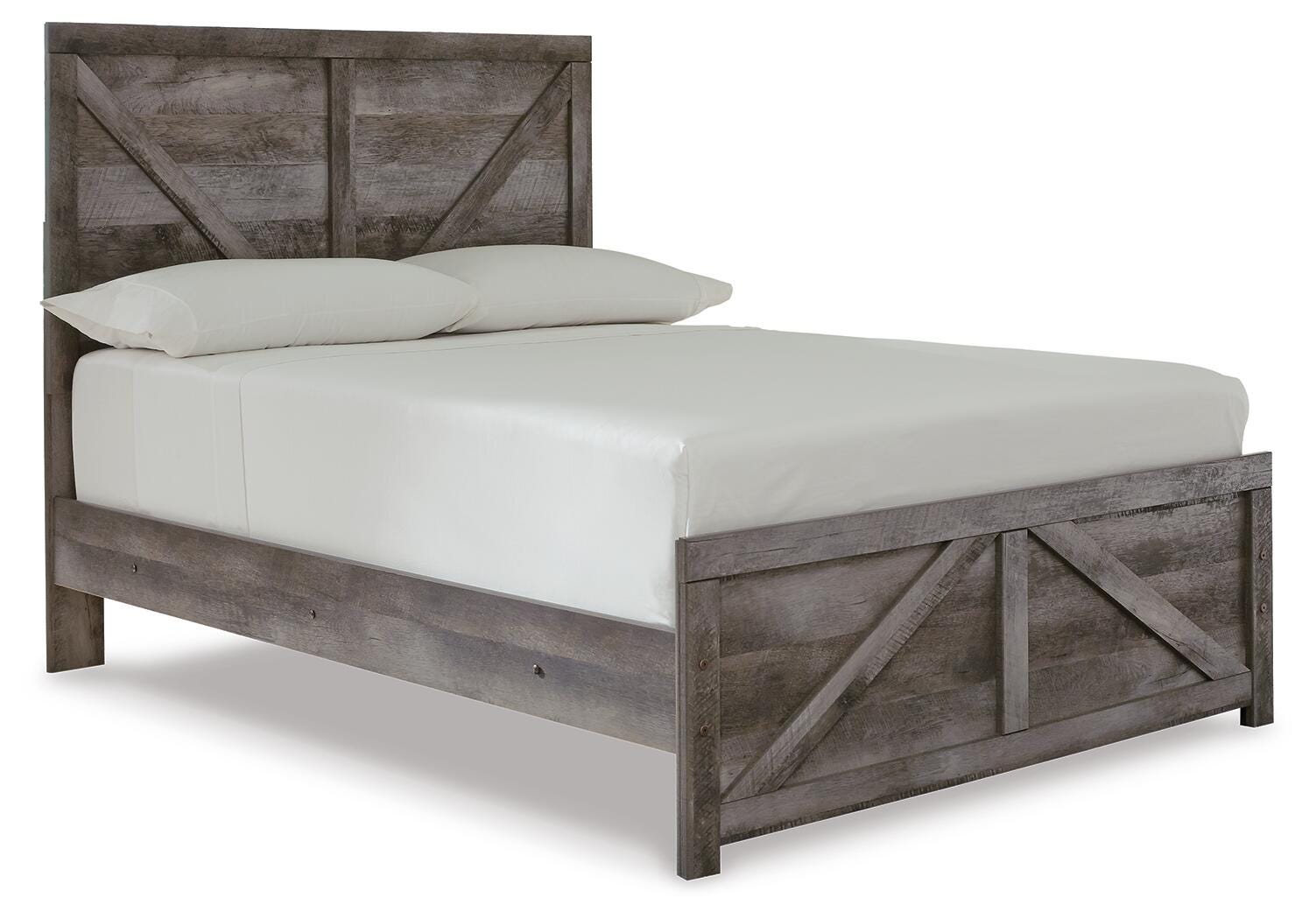 Wynnlow Crossbuck Panel Bed (Youth) - Gray  (B440-SI)