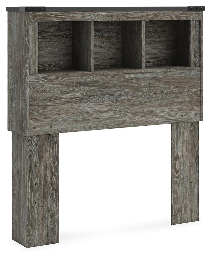 Frandern Bookcase Headboard (Youth) - Gray  (B4480-SI) - Image 3