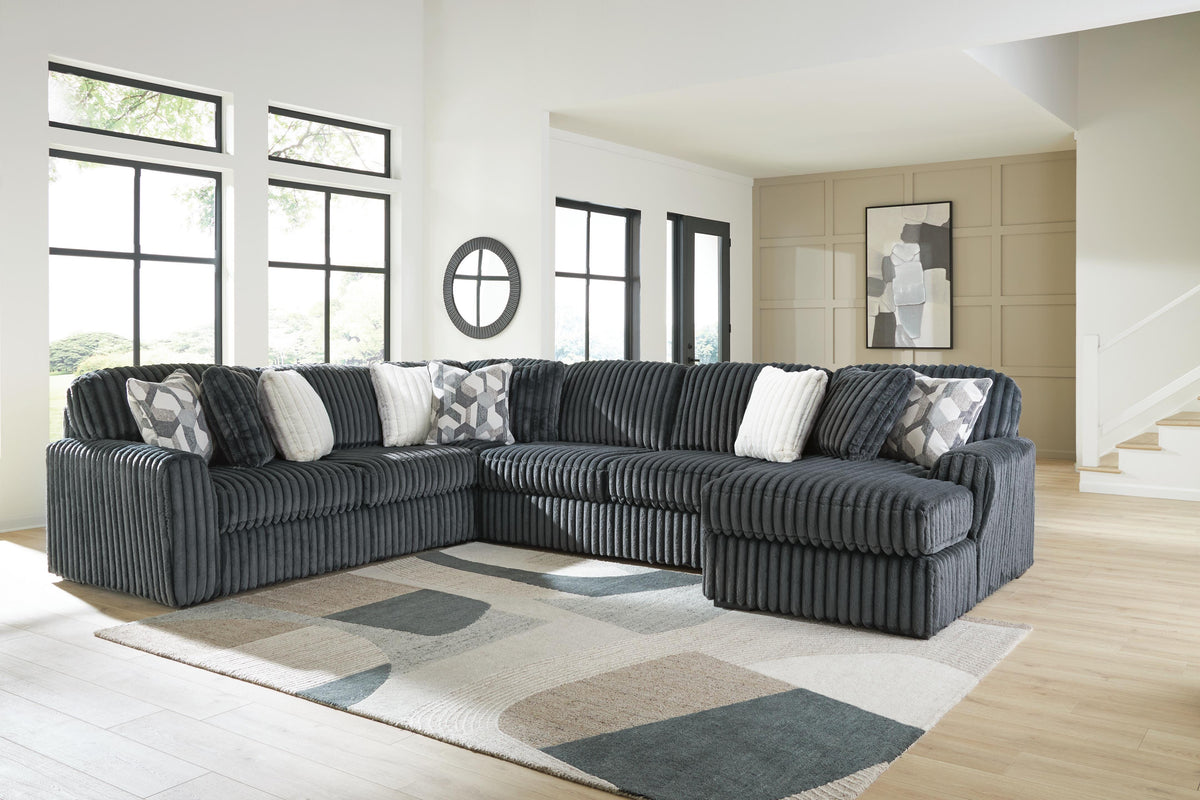 Midnight-Madness 6-Piece Sectional with Chaise (98105-SI) - Image 2