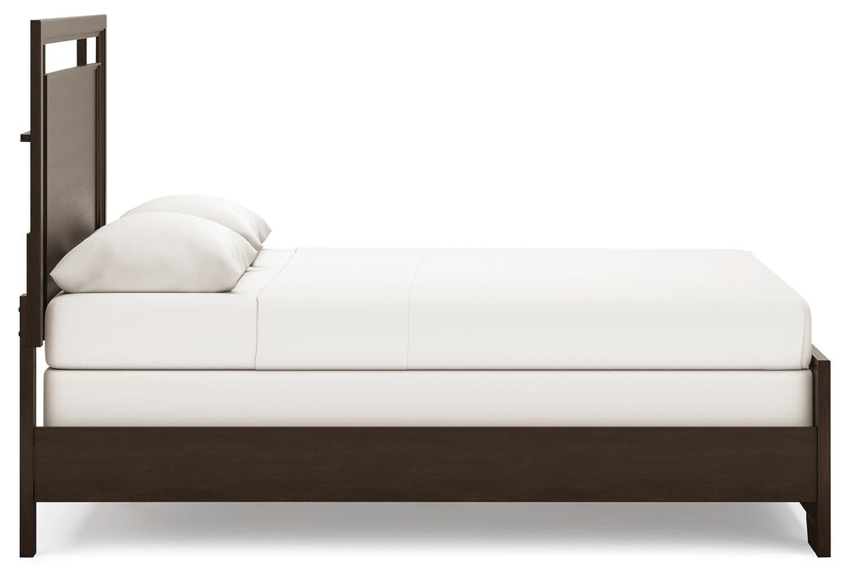 Covetown Panel Bed and Nightstand - Dark Brown  (B441-SI) - Image 4