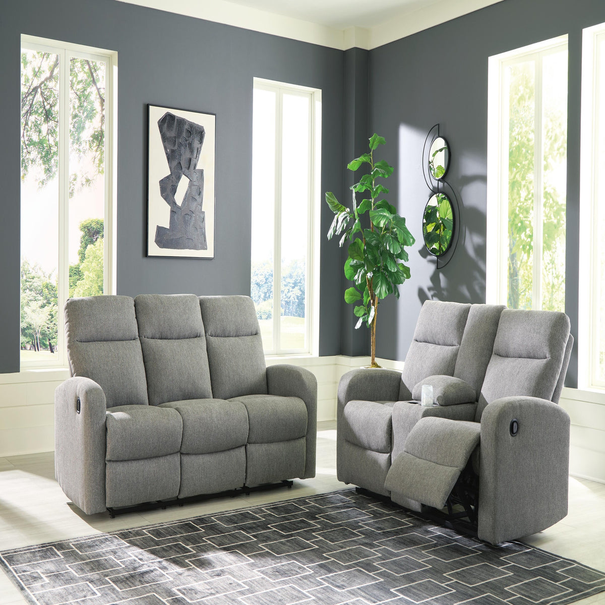 Gauntlet Reclining Sofa and Loveseat (PC42204-SI) - Image 12