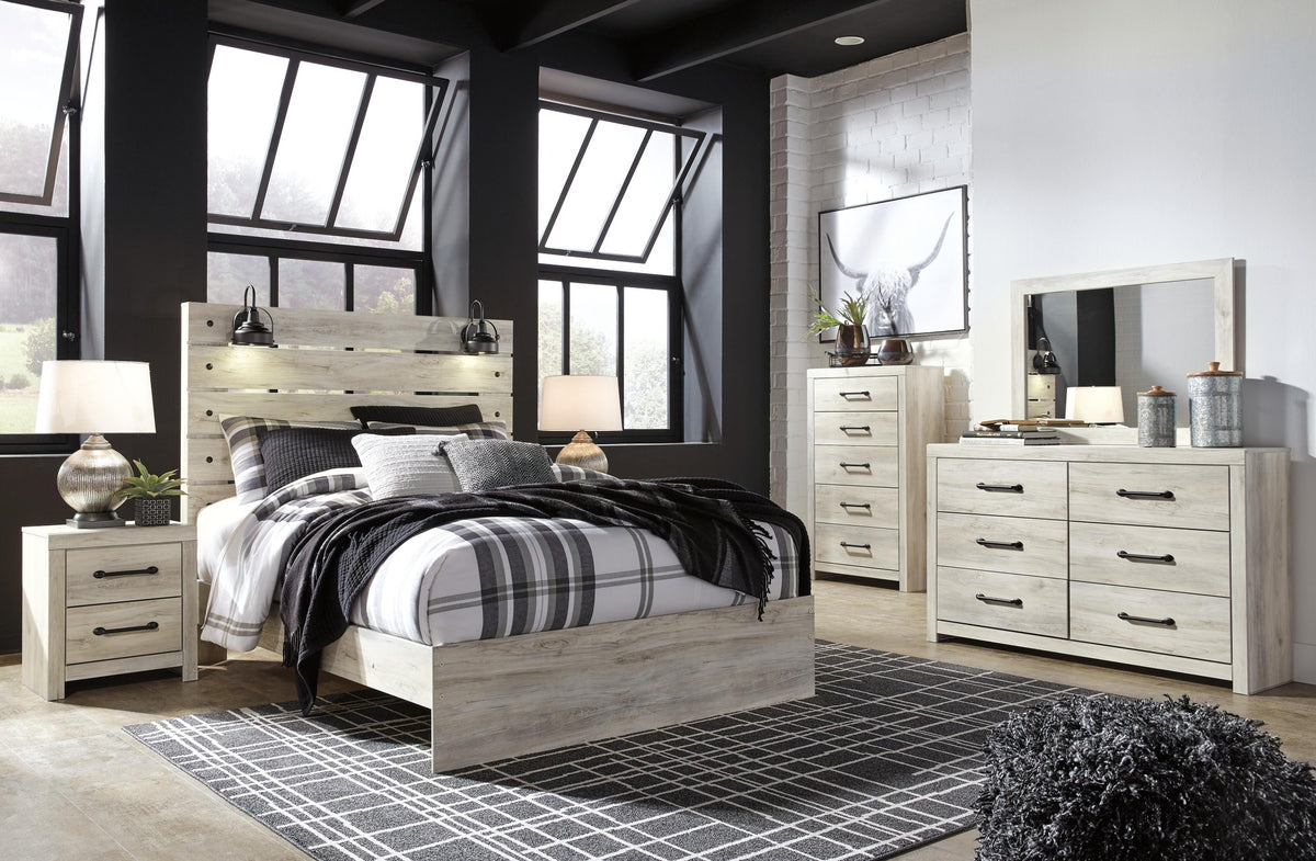 Cambeck Panel Bed - Whitewash  (B192-SI) - Image 6