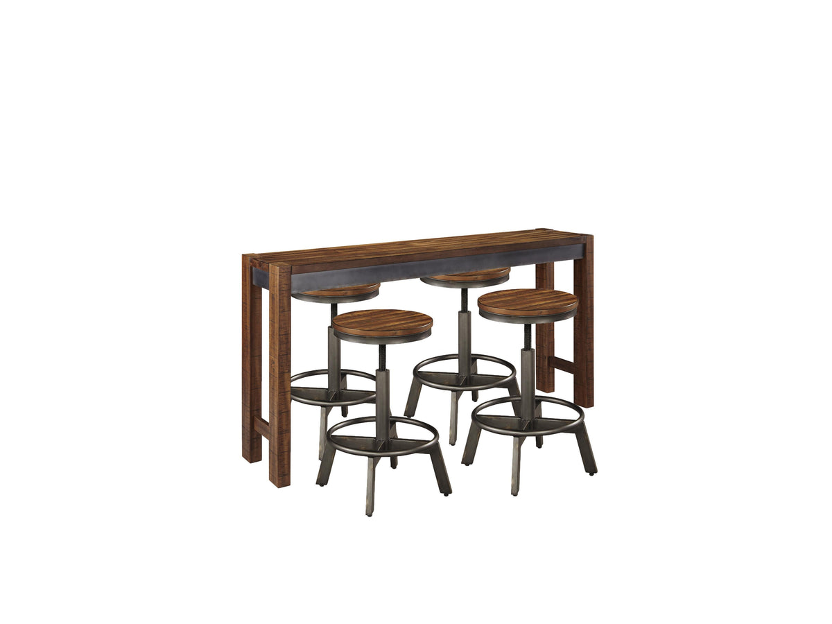 Torjin Counter Height Dining Table with 4 Barstools (D440-SI)