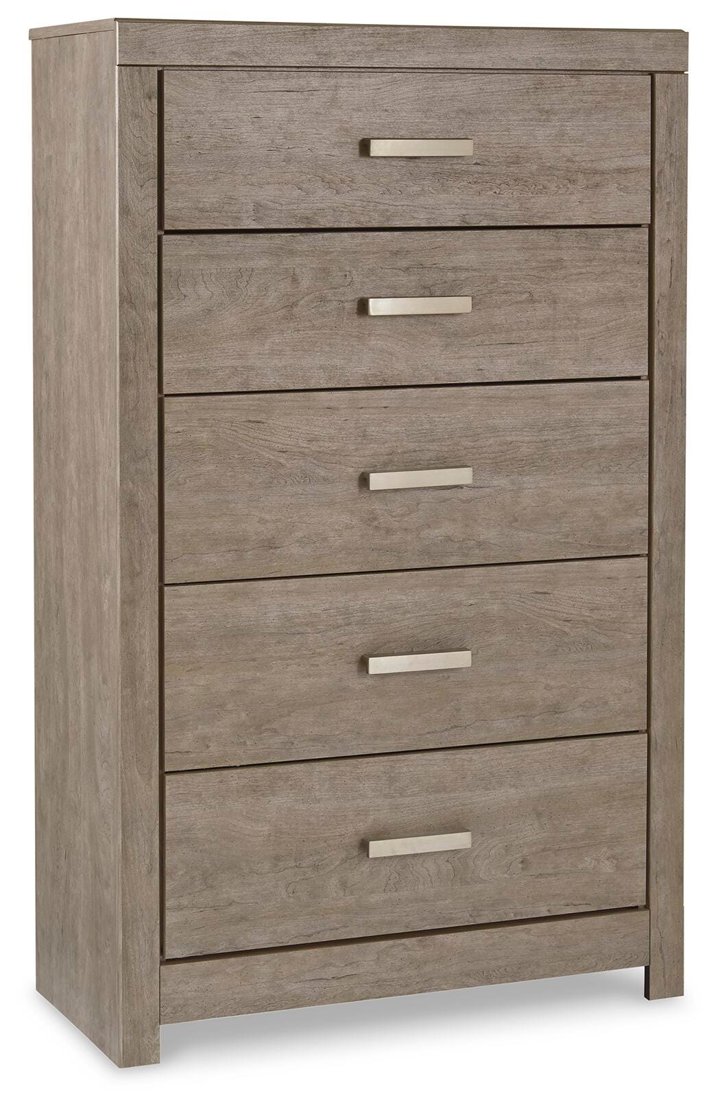 Culverbach Panel Bed, Dresser, Mirror and Chest - Gray  (B070-SI) - Image 5