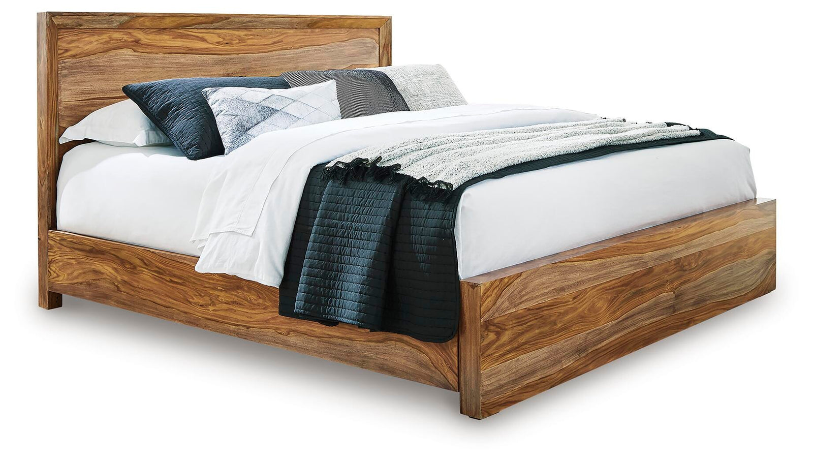 Dressonni Panel Bed - Brown  (B790-SI)